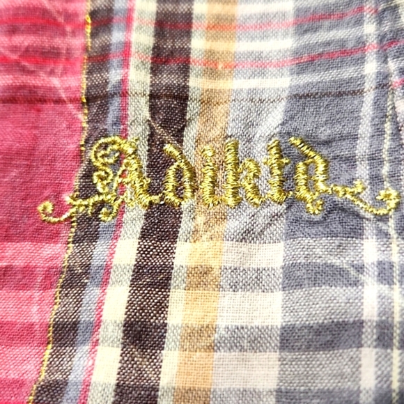 Adiktd 100% Cotton Western Plaid Shirt Size XL - Picture 2 of 11